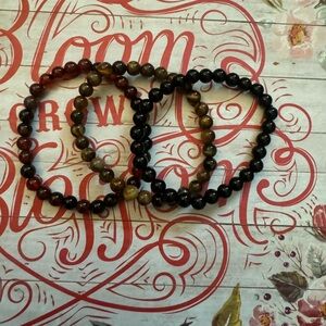 Small 6mm stone agate/ obsidian / tiger eye